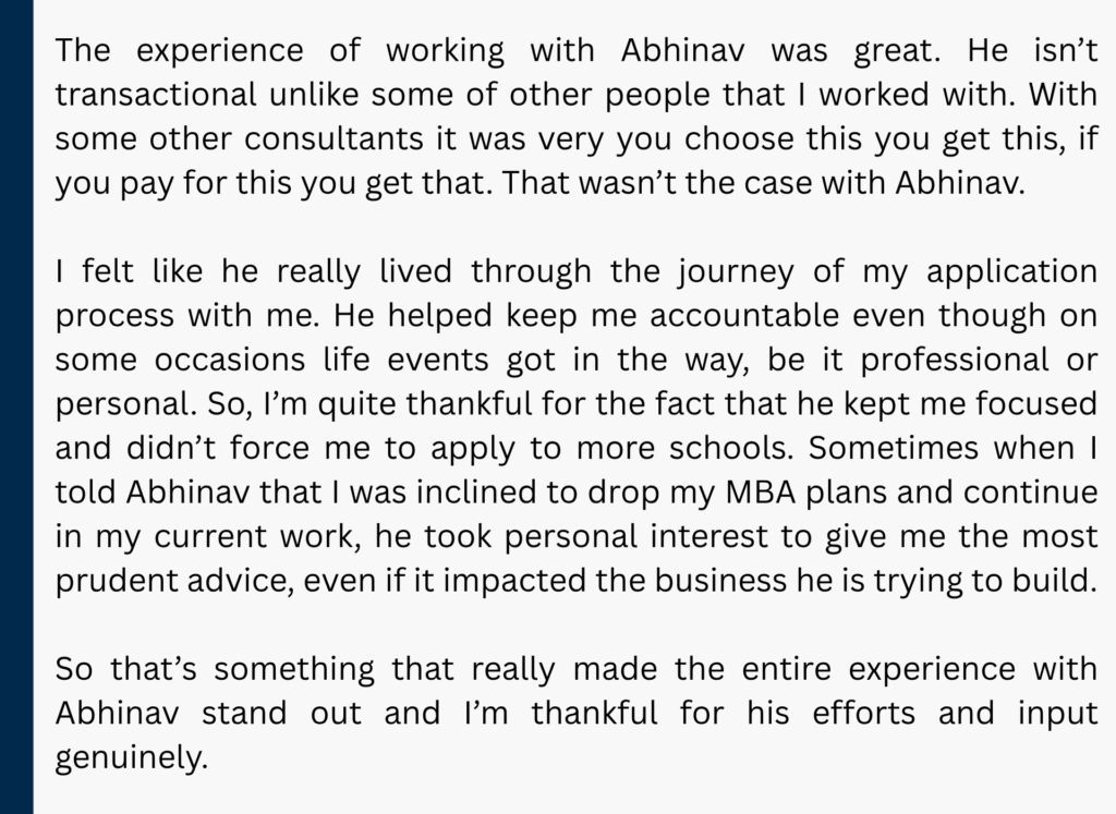 Mohnish Raj - The MBA EDGE